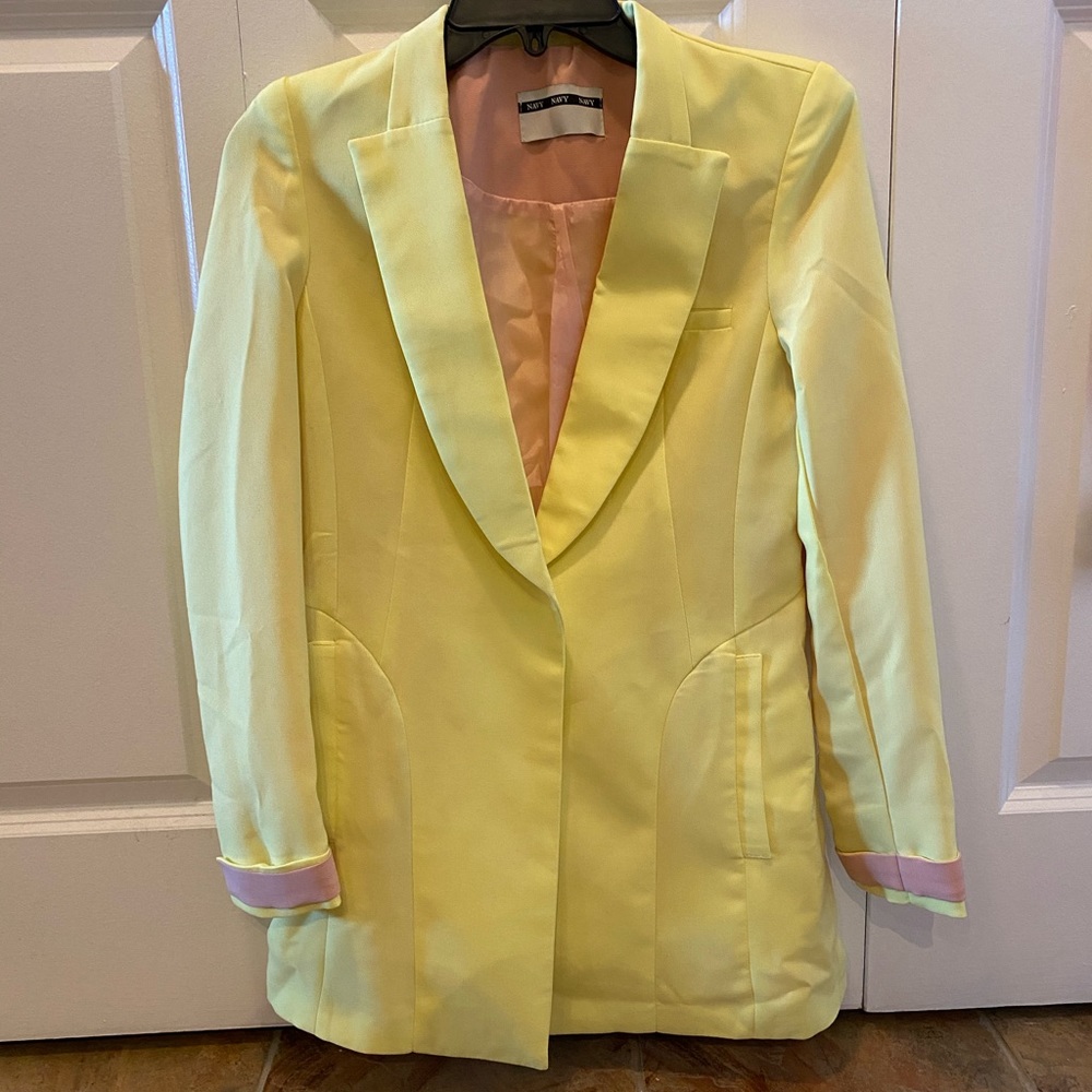 Neon yellow blazer